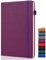 Bullet Journal Dotted - A5 Dotted Journal 140GSM Carta, Taccuino Puntinato con 152 Pagine, Tasca Posteriore, Supporto Penna, Hardcover Dot Notebook per la Pianificazione, Note, Studio, Grape