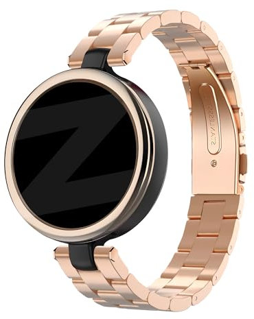 Bandz Stahlarmband 'Classic' passend für Garmin Lily - Hochwertiges Smartwatch-Armband aus Stahlmaterial - Einfaches Kürzen mit dem mitgelieferten Toolkit - Roségoldenes Stahlarmband