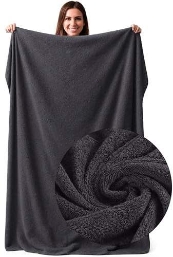 CalmyBEACH Serviette de plage en tissu éponge XXL 120 x 200 cm – Grande serviette de bain 100 % coton – Serviette de plage, serviette de plage, serviette de sauna, serviette de douche