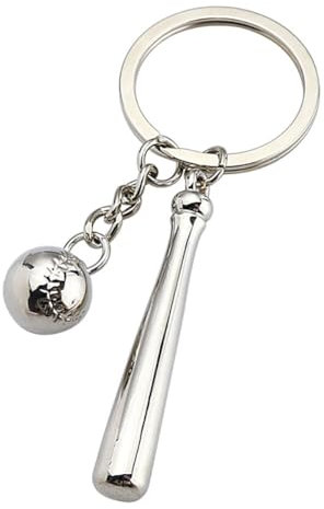 ISAKEN Baseball Schlüsselanhänger Metall Schlüsselbund Geldbörse Charms Zirkonia Schlüsselring Keychain Ornament Auto Tasche Anhänger Zubehör Geschenke für Herren Männer