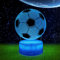 URAQT 3D LED Illusion Lampe,7 Lichtfarben Dimmbar Nachtlichter Acryl Nachtlicht Led Lampe USB-Aufladung Nachtlicht für Kinder 3D Nachtlicht mit Fernbedienung Junge Mädchen Schlafzimmer Fußball