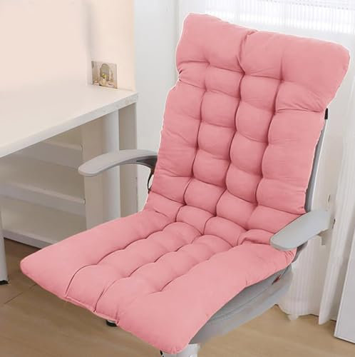 Rr tianshi Cuscino per sedia con schienale alto, per rilassarsi in legno, per sedie a sdraio, casa, ufficio, giardino, adatti per interni ed esterni (45 x 45 cm, rosa)