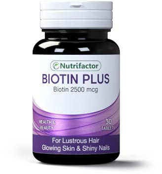 Nutrifactor Biotin Plus Hair Growth, Skin Glow & Nail Strength Supplement | Biotin & Folic Acid for Women & Men | Supports Collagen, Keratin & Energy | 30 Tablets Buy 1, Get 1 Half Price