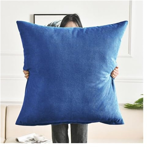 Sofa Kissenbezug 80x80 Kissenbezüge 70x70 Kissenhülle 60x60 Couch Dekokissen Bezug 50x50, Abnehmbare Kissenüberzug Und Atmungsaktiv Kopfkissenbezug Mit Reißverschluss ( Color : Navy Blue , Size : 70x7