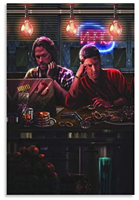 YIFANF Poster und Drucke 60 * 90cm Senza Cornice Jared Padalecki Poster Canvas Wall Art Room Pictures for Bedroom Gifts Decor