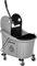 HOMCOM Reinigungswagen 36 Liter Fahreimer Putzeimer Wischwagen mit Auswringvorrichtung, Grau, 54 x 41 x 91,5 cm