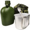 Hsthe Sea Set pour Bouteille d'eau de l'armée Cantine d'eau Militaire Kit de Cantine de Camping avec Bouteille d'eau de 1 L Cantine Militaire Pliable en Aluminium avec poignée Sac de Rangement
