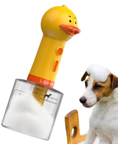 Máquina de espuma eléctrica para limpieza de perros, dispensador de agua recargable para mascotas, 1200 mAh, 400 ml, dispensador de agua