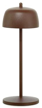 Zafferano, Circe Lampe, Wiederaufladbare und Kabellose Tischlampe mit Manuelle Steuerung, Geeignet Für Den Innen- Und Außenbereich, Dimmer, 2200-3000 K Dynamisches Weiß, Höhe 30 cm, Farbe Corten