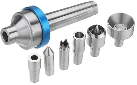 LHVHPKUKAN Auswechselbarer mitlaufender Körnerspitze MT2 for die Holzbearbeitung, Morsekegel, 2-Schaft, mit 6 auswechselbaren mitlaufenden Spitzen, Drehwerkzeug for Holz