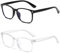 2 Pack Blue Light Blocking Glasses for Women & Men, Anti-Glare Computer & Gaming Eyewear, Lightweight Clear Frame Readers for Eye Strain Relief