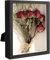 YHNDECO Cadre photo 3D, 15 x 20 cm, profond, objet en bois, à remplir 3D, profond, avec vitre, pour tenture murale ou bureau, cadeau souvenir de famille, noir