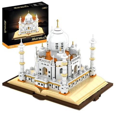 Tadsch Mahal Mini Bausteine Bausatz, 768Teile Berühmte Welt Wahrzeichen Konstruktionen Modell Spielzeug, Symbol der Liebe Schloss Mirco Klemmbausteine, Ideen Geschenke für Frauen Jungen Erwachsene