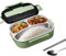 Mgonwl Lonchera térmica, 1L 3 compartimentos lonchera de acero inoxidable, recipiente de alimentos aislados a prueba de fugas con cubiertos y portátiles portátiles para niños adultos