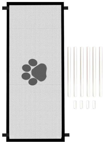 Hundetür für Treppen – Sicherheitstür aus Mesh für Haustiere, tragbar, Barrierenzaun für Haustiere | große einziehbare Haustiertür, Nette