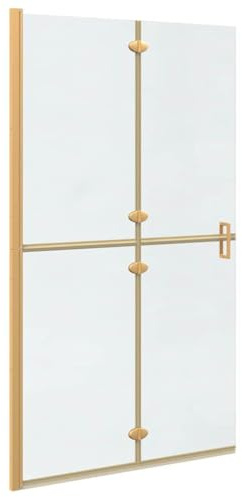 vidaXL Walk-In Duschwand Gold 110 x 6,5 x 190 cm