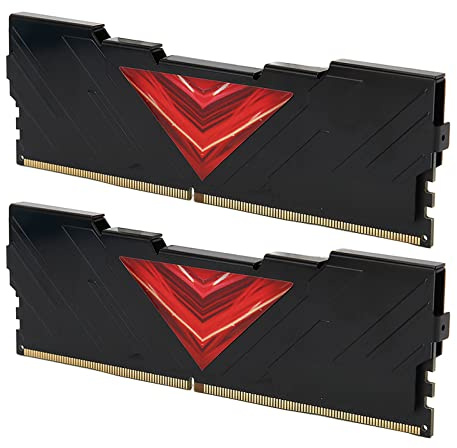 Lazmin112 2Pcs DDR4 3200MHz Memory Module, 25600 Bandwidth Fast Cooling Aluminium Alloy 8GB Gaming RAM, for Computer Chassis Upgrade (Black)