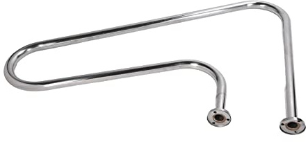 Zerodis Main Courante Montée sur Pont en Acier pour Loisirs de Jardin avec Conception Incurvée pour les Utilisateurs de Spa et de Parcs Aquatiques de Piscine Creusée Rail de Piscine en Acier (ST001)