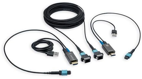 FeinTech ProFibre HDMI Glasfaserkabel 8K 60Hz / 4K 120Hz Armored MPO Pure Fibre Kabel Abnehmbare Stecker 48 Gbps eARC CEC (5000, Zentimeter)