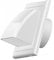 Awenta 6'' Inch / 150 mm Exhaust Hood Vent - White ABS Plastic - Non Return Valne/Backdraft Damper - Dryer Opening, Exhaust Opening, External Ventilation Cover - Outdoor Air Vent Cap - Duct Cover