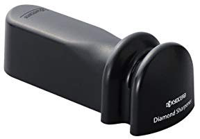 Kyocera Diamant Messerschärfer, manueller Schärfer mit Diamant-Rad für Keramik- und Stahlklingen, Länge: 13 cm, effektives und einfaches Schleifen, Messerschärfer Profi