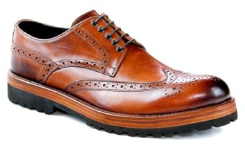 Hamlet FRED Herren Schnürschuh Budapester Crust Brandy