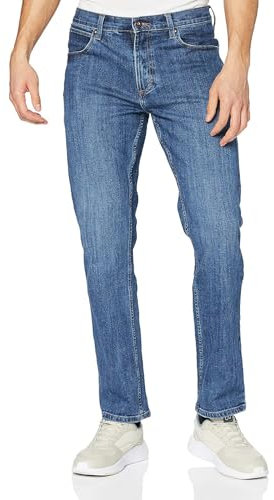 Wrangler Herren Red Kabel Straight Jeans, Mid Stone, 32W / 30L EU