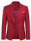 YOUTHUP Blazer da Uomo Giacca da Abito con 2 Bottoni Formale Monopetto Slim Fit Elegante Giacche da Smoking, Rosso, L