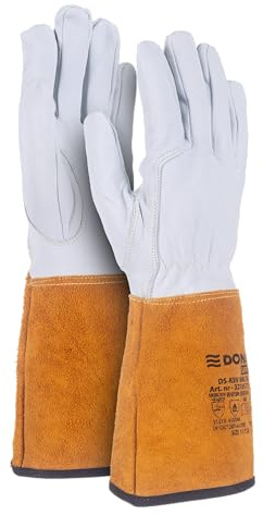DONAU SAFETY Gants de soudeur en cuir pleine fleur de chèvre pour soudage TIG/Kevlar/Taille 10/XL / 1 paire/Softouch - Très doux et agréables - Gants de travail en cuir/Gants de protection en