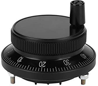 5V 60MM Ultra-thin Hand Wheel Pulse Encoder,CNC Mill Router Encoder,Knob Encoder,6MM Terminal Connection,100 Stop Positions,Smooth Rotation,for Manual Pulse Input Type CNC or Milling Machine