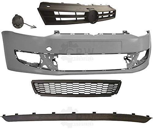 Set Stoßstange vorne grundiert+Zubehör für VW Polo 6R Bj. 09-14 /