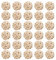 VOSAREA 30 Stück Rattan Kugeln Natur, 3 cm Deko Kugeln Rattan Klein Rattankugeln Beige Aromatherapie Rattankugel Wicker Kugel für Hochzeit Tischdeko Party Hängedeko