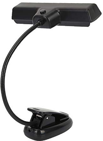 Alomejor Notenpultleuchte LED-Lampe mit Flexibler Hals & Einstellbarer Winkel, Starker Lichtausbeute f¨¹r Orchester, B¨¹cher Lesen, Camping, Leicht & Kompakt f¨¹r Unterwegs