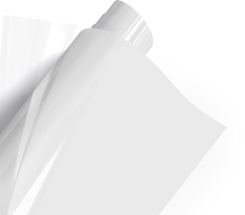 POLI-FLEX PREMIUM Flexfolie Meterware 53 Farben Textil-Bügelfolie, Breite:30.5 cm, Farbe:4290 GLOSSY-WHITE