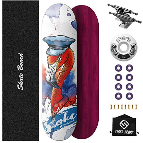 Lgan Skateboard Komplettboard, 31x8in Ahorn E Longboard，Erwachsene Jugendliche Skateboard Deck，Straße Penny Board (Color : GG)