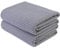 Polyte - Toalla de baño de Microfibra antipelusa - Secado rápido - Punto gofrado - Gris - Grande: 152,4 x 76,2 cm - Pack de 2