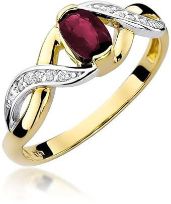 Lumari Gold - Verlobungsring Damen Ring Gold 585 Echtgold 14k Gold mit natürlichem Diamanten Damen Solitär Versprechen Ring Edelstein - Ringe Frauen - Gelbgold