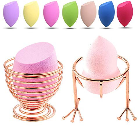 Lot de 2 supports pour éponge de maquillage (éponge non incluse) - Or rose
