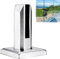 Glas-Poolzaun Fuobecie 304 Edelstahl Treppen Pool Klemme, Heavy Duty Zapfen Bodenständer Geländer Balustrade Balkon Verstellbare Glasklemme (Quadratisch)