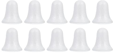 10 stücke Modellierung Glocke Schaum Weihnachten DIY Weiß Schaum Form Handwerk Weihnachtsdeko Weihnachtsbaum Hängende Ornamente für Urlaub Home Dekorationen