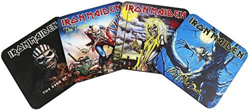 Iron Maiden Coaster Set of 4 Killers/Book of Souls/The Trooper/Fear of The Dark