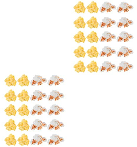 Toyvian 60 STK Künstliches Popcorn Scrapbooking-Zubehör Ohrringe Modelle Weihnachtsdekorationen stylisches Popcorn-Modell Schmuckverzierung Weihnachten Armband Sammelalbum schmücken Kind