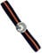 MIBANDERA Pulsera Bandera España Hombre Mujer. Pulsera España Elástica. Pulsera Cuero Tela España (Azul - Concha Peregrino)