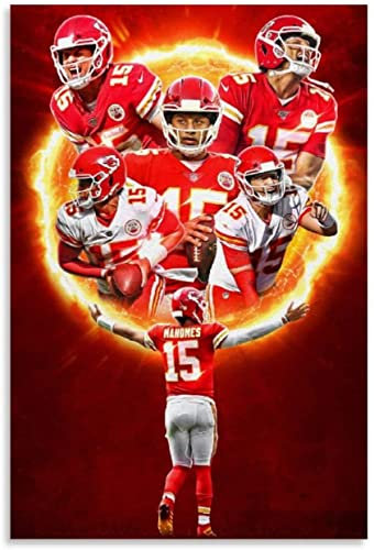 Puzzle 500 Teile Erwachsene und Kinder NFL-American-Football-Rugby Patrick Mahomes Holz Puzzles Stress Freisetzung Spiel 500 Piece 20.4x15inch(52x38cm) Kein Rahmen