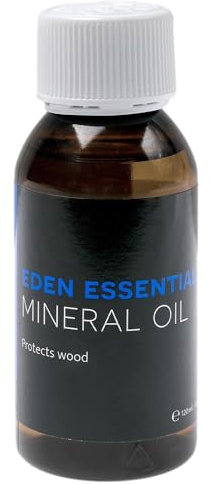 Eden Essentials Mineralöl für Holzschneidebretter, 120 ml, zur Pflege Deines Schneidebretts oder Holzgriffs