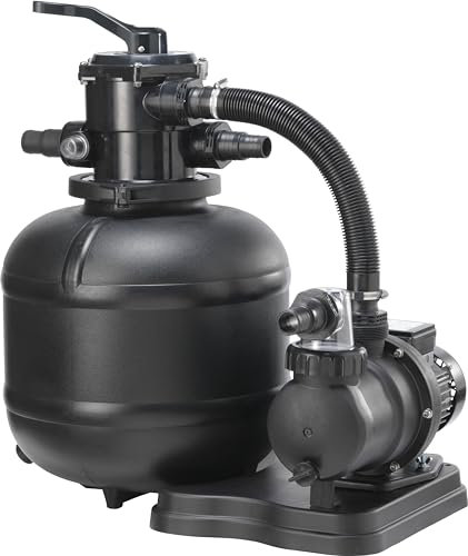 Swim & Fun - Klassische Filtereinheit für Ihren Pool. Mit 450W Leistung sorgt Diese Filteranlage für effiziente Reinigung und klare Wasserqualität. Für Pools von bis zu 33 000 Liter