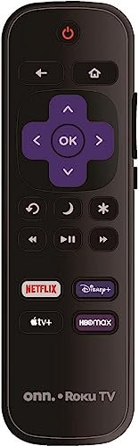 Amtone OEM Replacement Remote Control fits for All Onn. Roku TV Smart 4K Ultra HDTV with 4 Shortcut APP Keys - Netflix, Disney Plus, Apple TV+, and HBO Max Buttons
