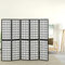 Camerina 5-TLG. Paravent Japanischer Stil Faltbar 200x170 cm Schwarz Trennwand Raumteiler Room Divider