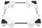 Kit de Superposition Universel, Accessoires pour Lave-linge/Sèche-linge, Universel Cadre Intermédiaire pour Lave-linge et Sèche-linge avec Corde à Cliquet, taille réglable