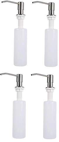 OSALADI Lotionspender 4 Stück Unterbauwaschbecken Spender Für Pumpflaschen Handseifenspender Pumpe Seifenspender Spenderpumpe Für Die Küche Rostfreier Stahl Waschmittel Weiß